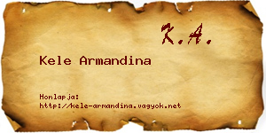 Kele Armandina névjegykártya